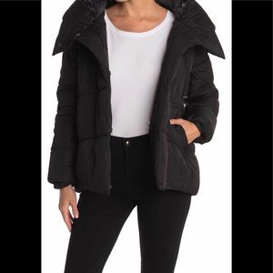 BCBGMAXAZRIA Pillow Collar Hooded Puffer Jacket